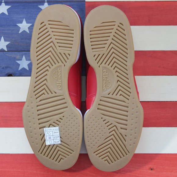 Ellesse Piacentino 2.0 Leather AM Tennis Shoes Red - Picture 8 of 8